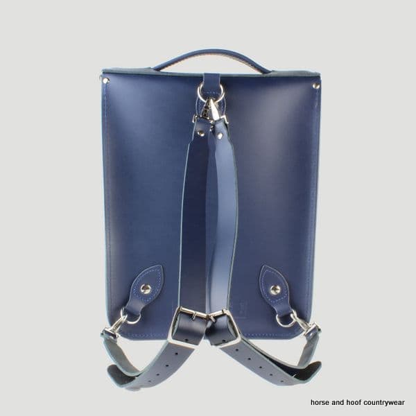 Traditional Handmade British Vintage Leather Backpack - Loch Blue