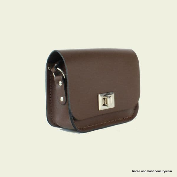 Traditional Handmade British Vintage Leather Small Pixi Bag - Milk Chocolate