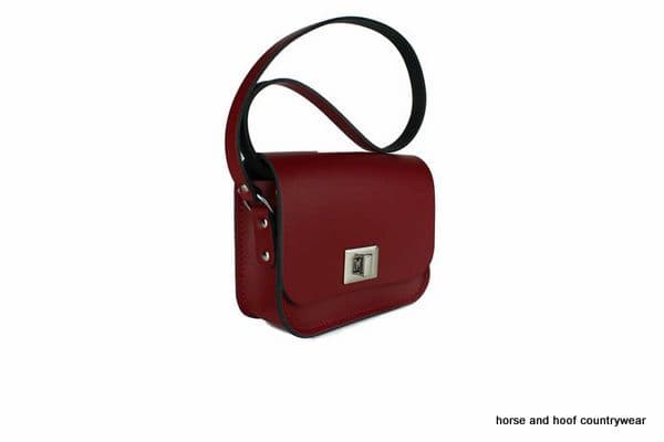 Traditional Handmade British Vintage Leather Small Pixi Bag - Pillarbox Red