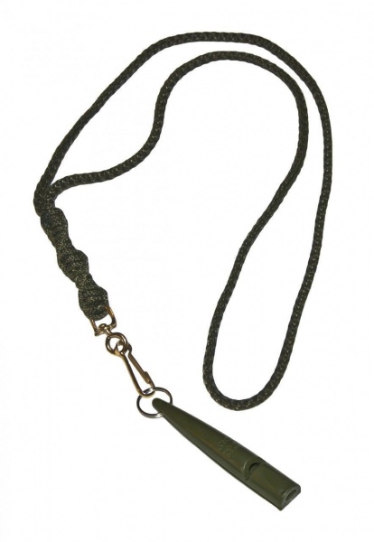 Turner Richards Olive Barley Twist Lanyard & whistle Set