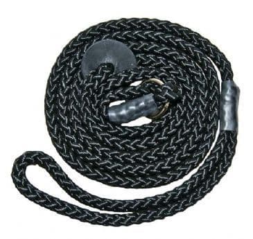 Turner Richards Sportsman Slip Lead With Rubber Sleeves & 'Stop' - Black