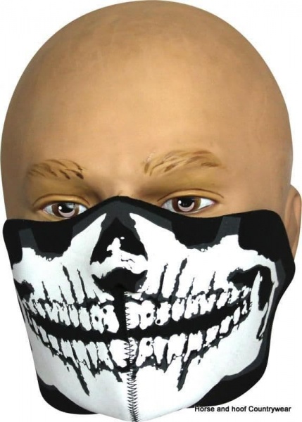 Viper Neoprene Half Face Mask - Skull
