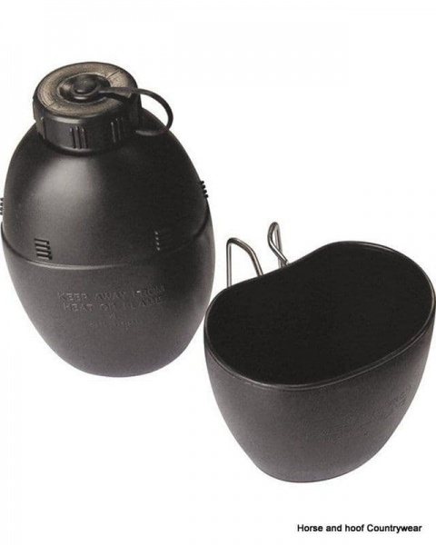 Web-tex 58 PATT Water Bottle and Cup - Black