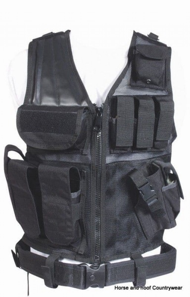 Web-tex Cross Draw Vest - Black