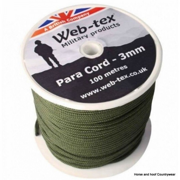 Web-tex Paracord On Reel - Olive Green