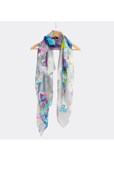 Welligogs 100% Pure Silk Scarf - Rainbow