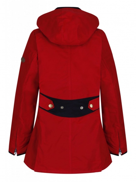 Welligogs Harriet Wax Coat with Detachable Hood - Raspberry