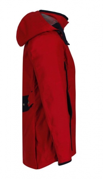 Welligogs Harriet Wax Coat with Detachable Hood - Raspberry