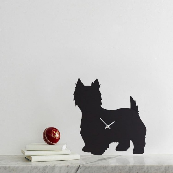 WEST HIGHLAND TERRIER CLOCK WITH WAGGING TAIL