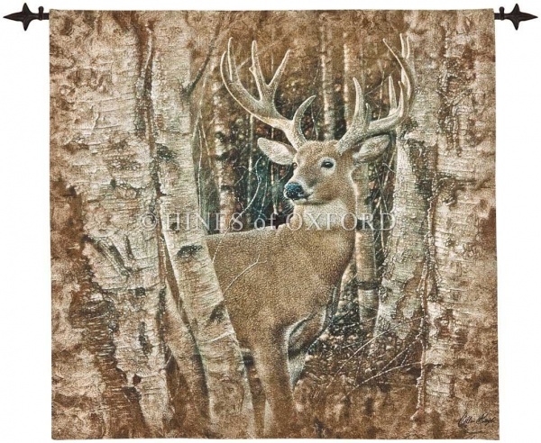 Woodland Buck  - Fine Woven Tapestry Wallhanging